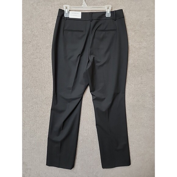 Ann Taylor Curvy Straight Dress Pants Womens 10 Black Stretch NEW - Picture 4 of 9